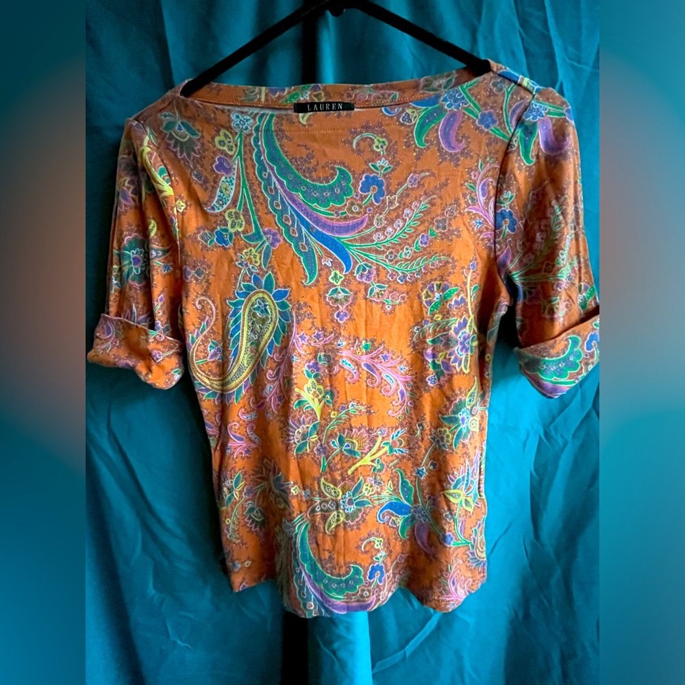 Lauren by Ralph Lauren Women’s Paisley Pattern Top